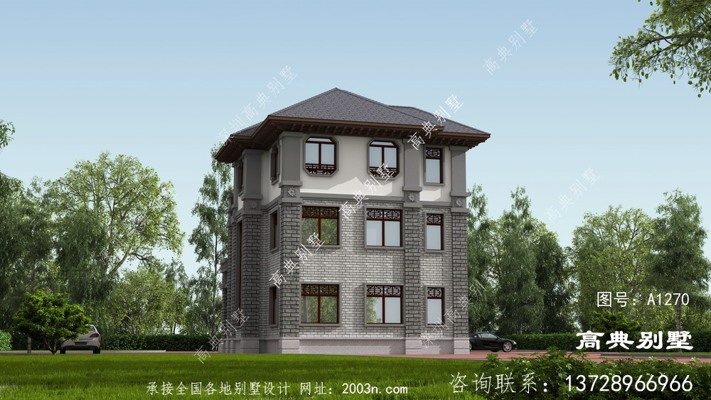 村里都建歐式，那么來棟不一樣的中式別墅吧