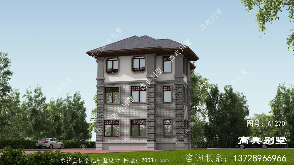 村里都建歐式，那么來棟不一樣的中式別墅吧