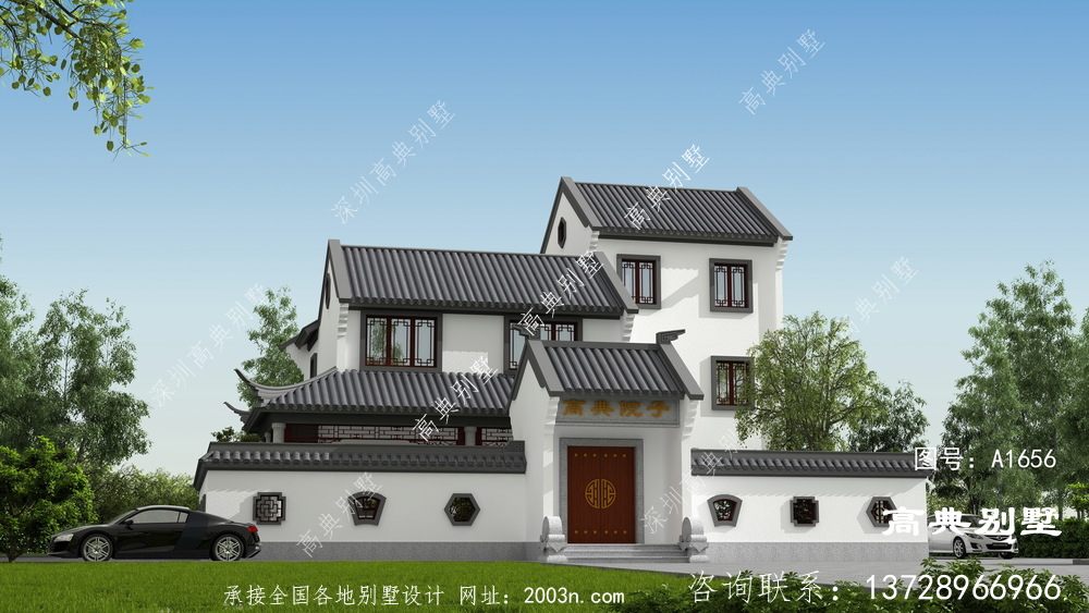 返鄉建一棟中式庭院別墅，遠離喧囂鬧市