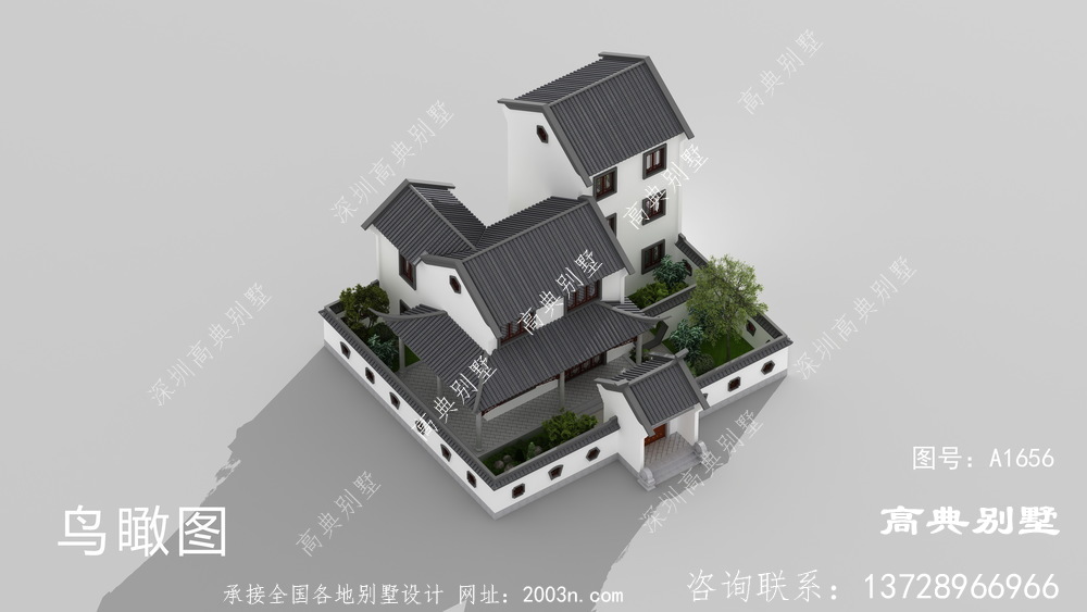 返鄉建一棟中式庭院別墅，遠離喧囂鬧市