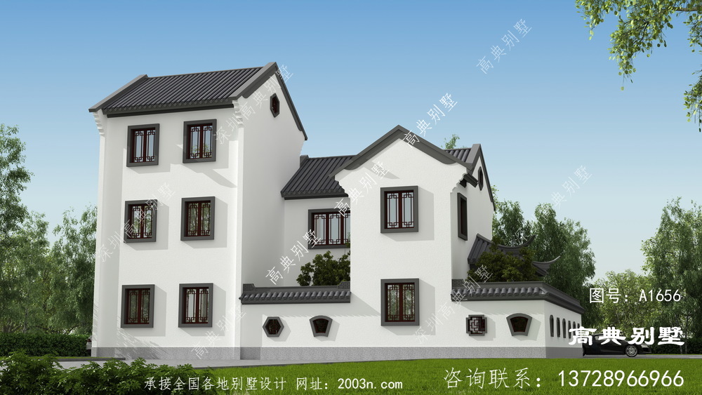 返鄉建一棟中式庭院別墅，遠離喧囂鬧市