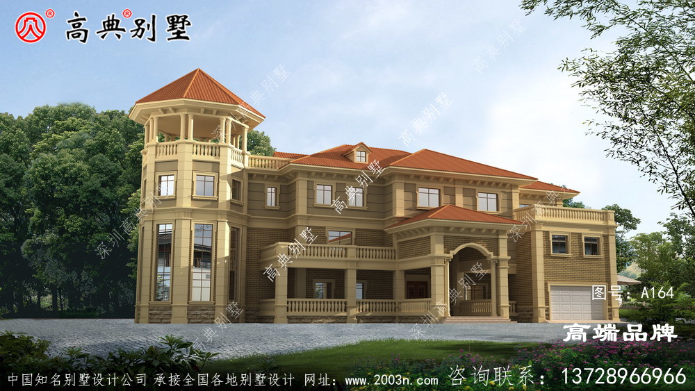 豪華大戶型歐式三層別墅設計圖