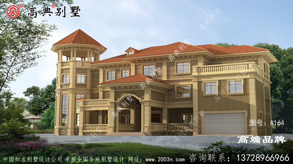 豪華大戶型歐式三層別墅設計圖
