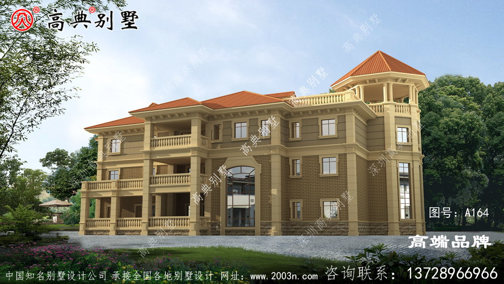 豪華大戶型歐式三層別墅設計圖