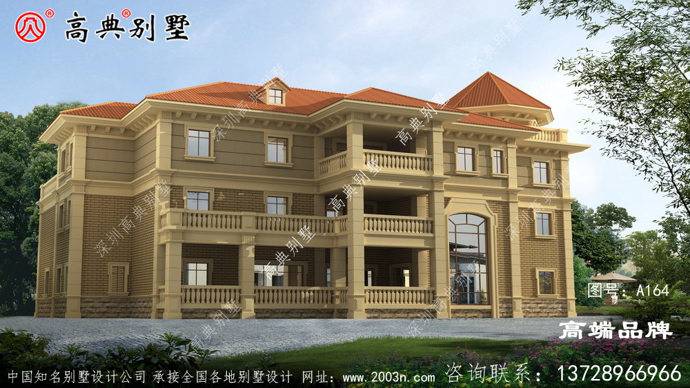 豪華大戶型歐式三層別墅設計圖