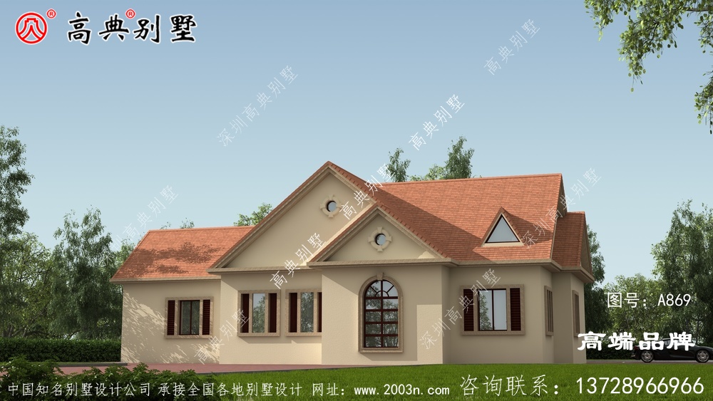 鄉村單層小型別墅自建房設計圖