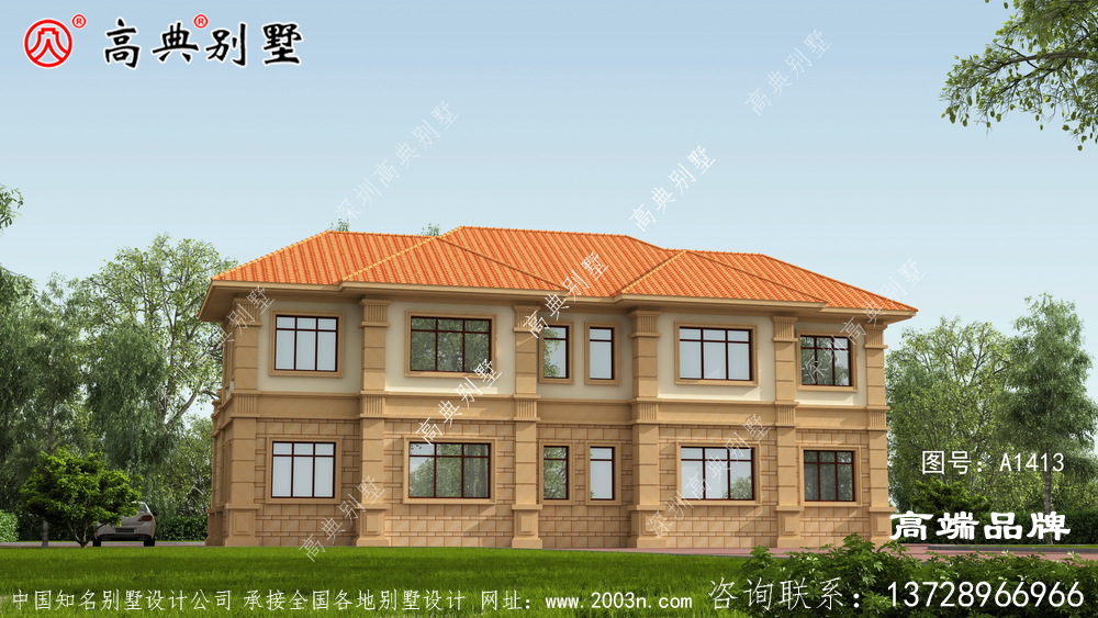 兩層雙拼別墅設計圖紙