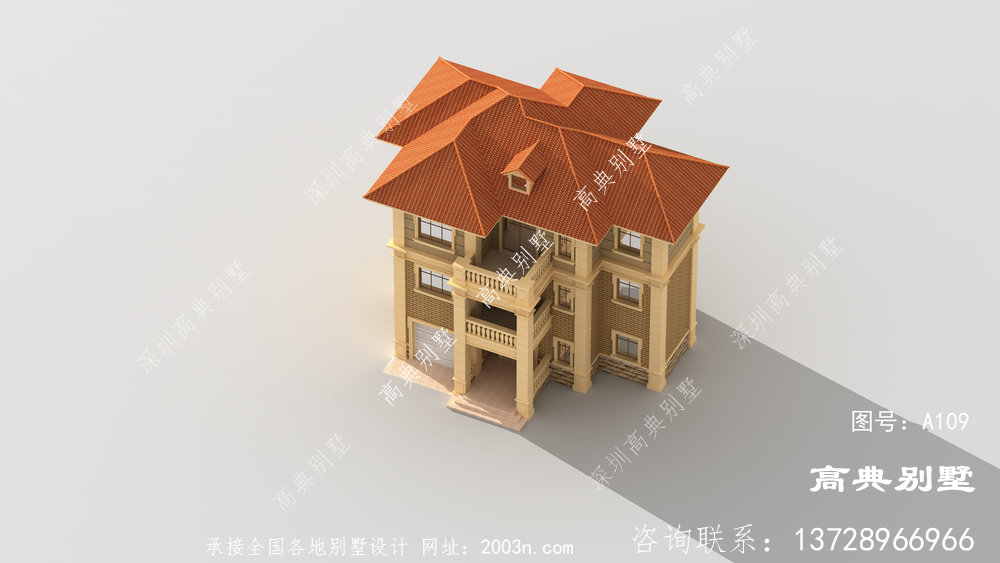 歐式簡約別墅設計圖紙
