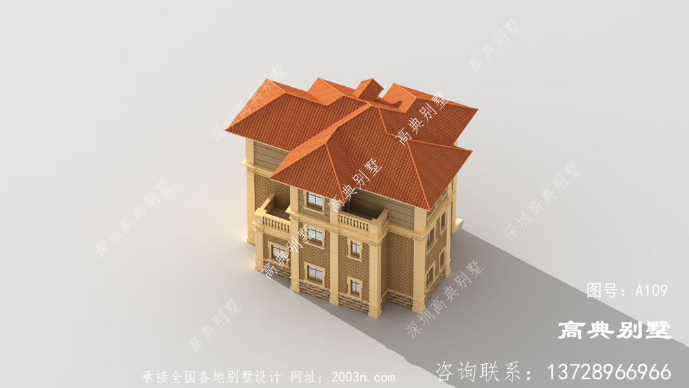 歐式簡約別墅設計圖紙