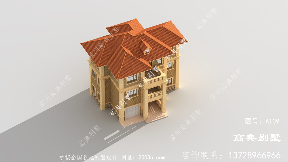 歐式簡約別墅設計圖紙