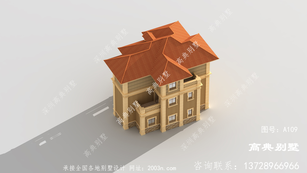 歐式簡約別墅設計圖紙