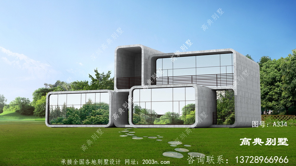 農村自建兩層現(xiàn)代別墅住宅設計圖