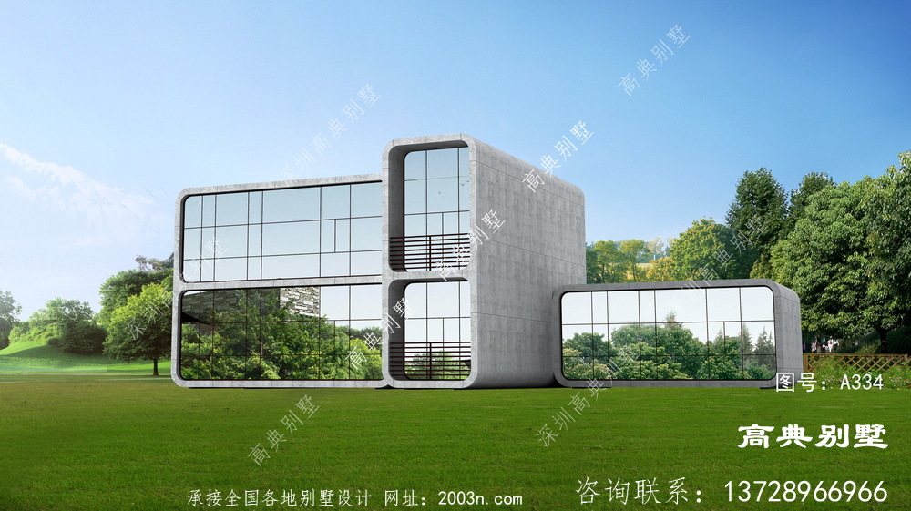 農村自建兩層現(xiàn)代別墅住宅設計圖