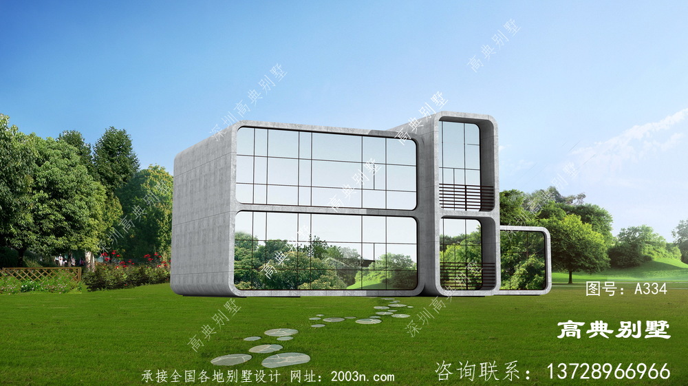 農村自建兩層現(xiàn)代別墅住宅設計圖