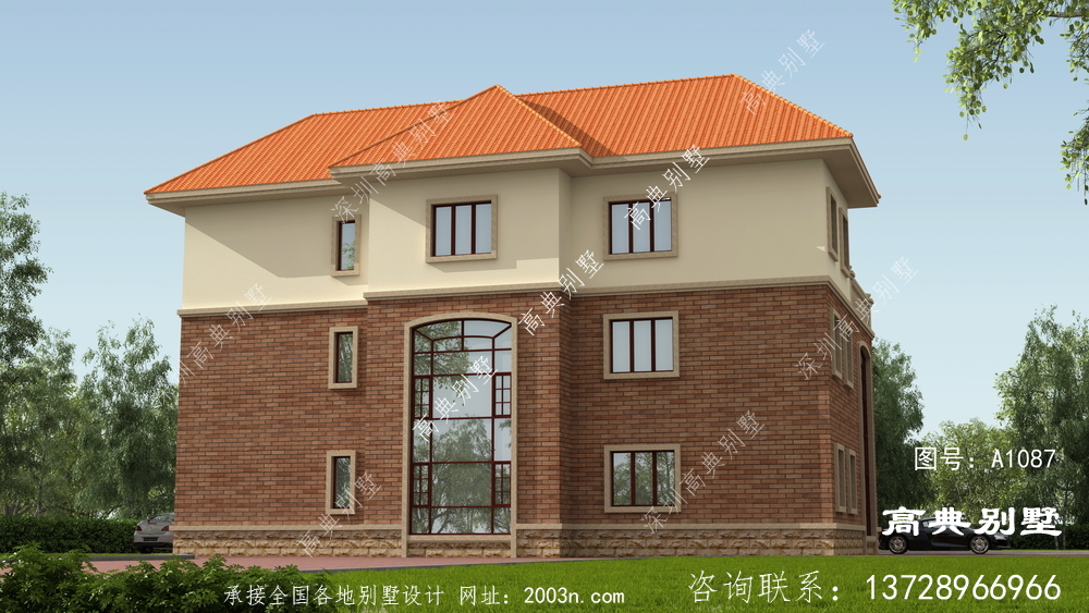 絕對領先的簡歐三層住宅設計圖