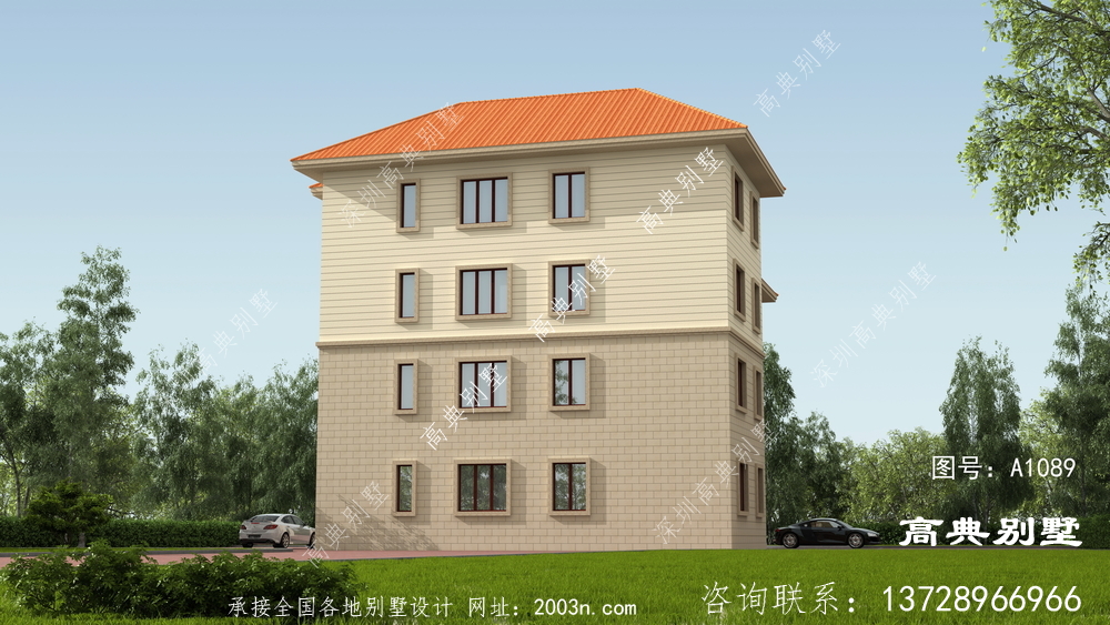 農(nóng)村四層別墅設(shè)計(jì)圖，外觀漂亮