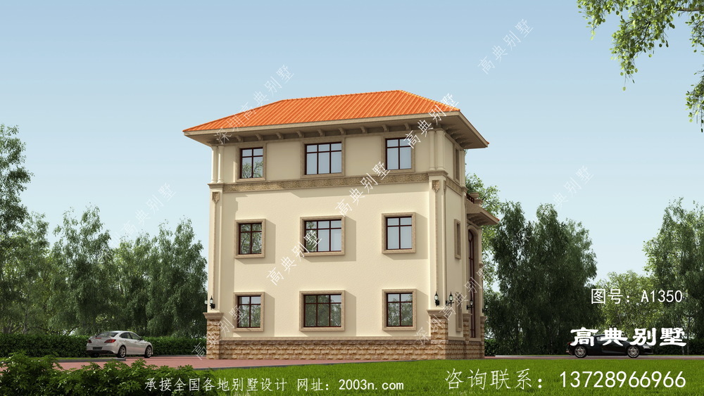 經濟實用的意大利風格三層別墅
