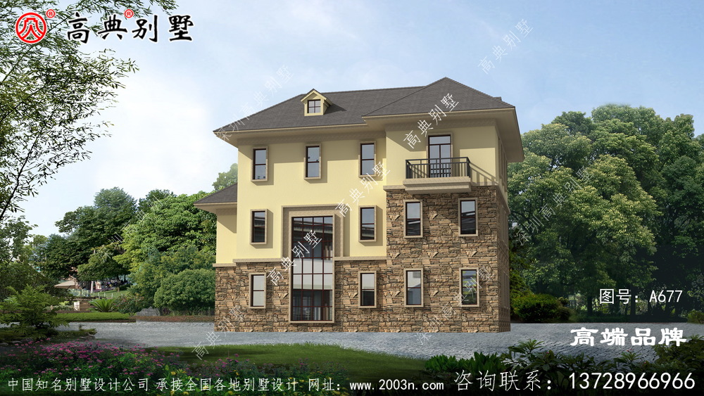 農村三樓別墅設計圖，包括外觀照片