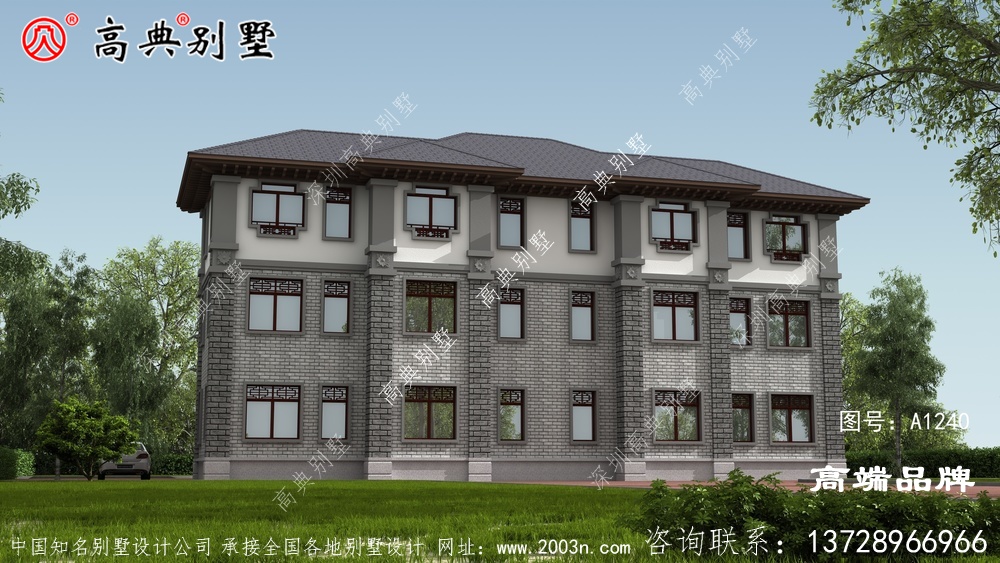 要大戶型？這款豪華雙復式大廳中式別墅，占地270平