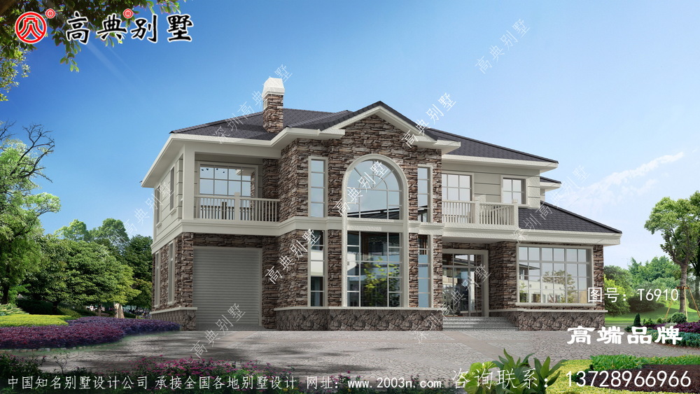 歐式風(fēng)格二層別墅設(shè)計效果圖