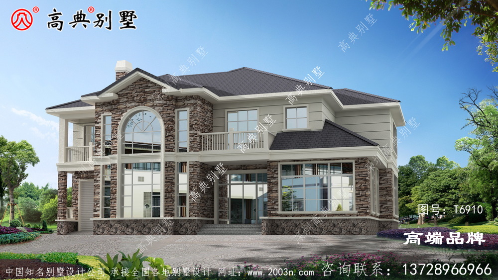 歐式風(fēng)格二層別墅設(shè)計效果圖