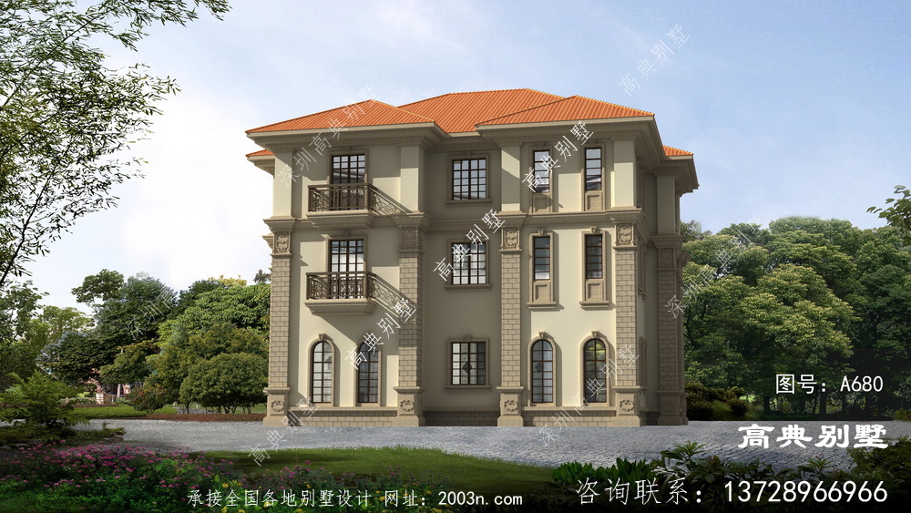 復式三層樓房設計圖，房型經典