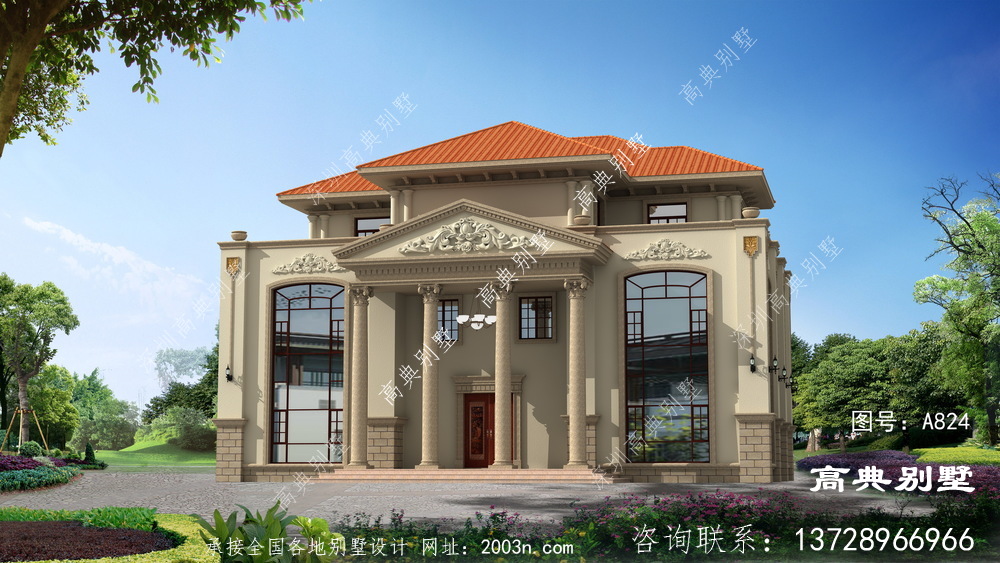 鄉村建造三層別墅戶型設計圖