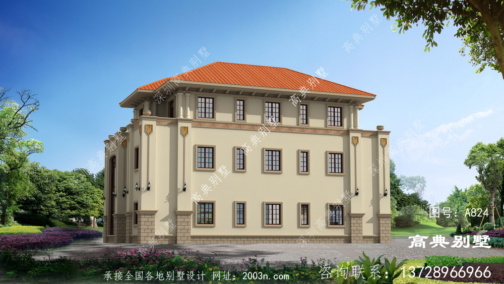 鄉村建造三層別墅戶型設計圖