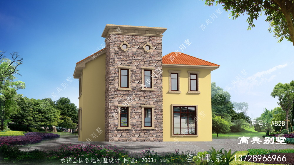 歐式三層別墅住宅設計，外觀溫馨典雅