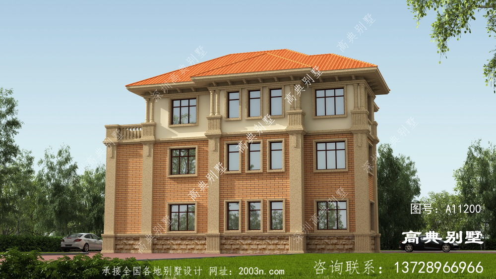 這款三層別墅，不愧為歐式中的經典三層別墅