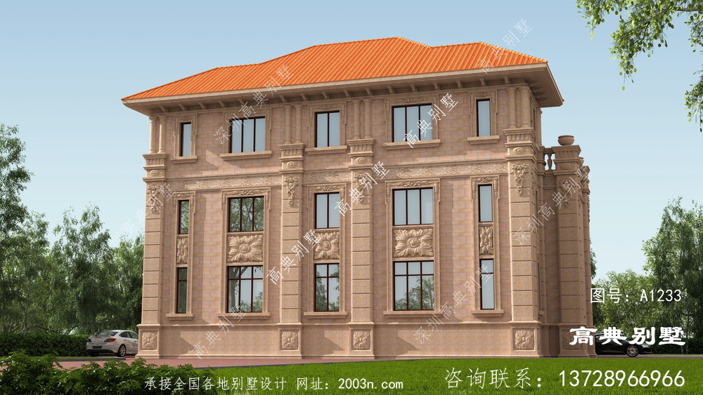 歐式石材三層別墅這樣建，人人都夸贊