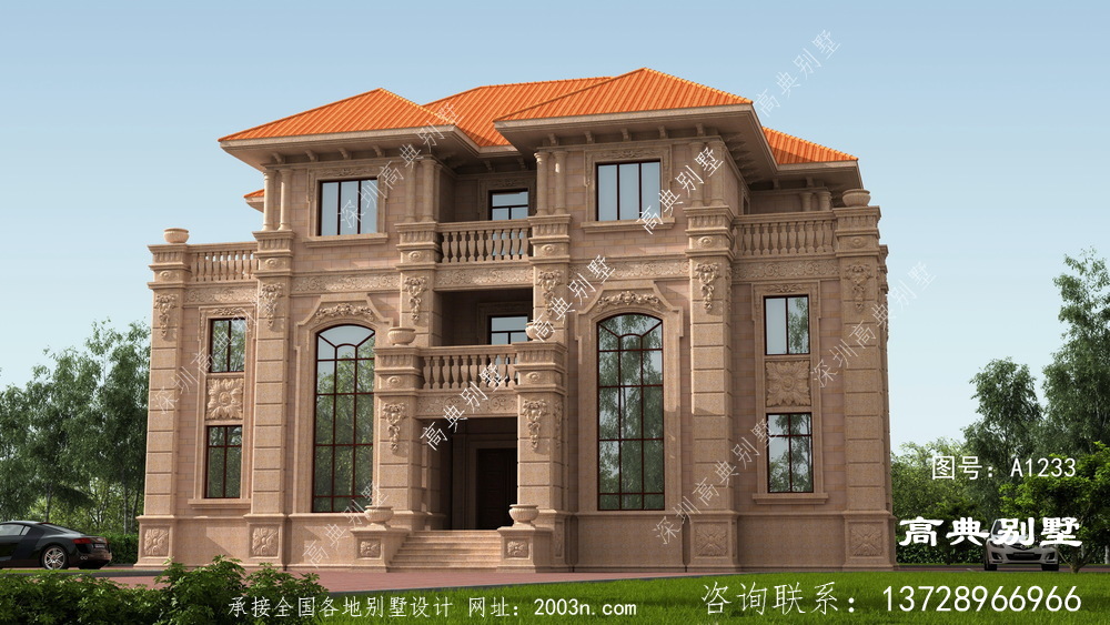 歐式石材三層別墅這樣建，人人都夸贊