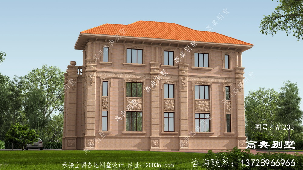 歐式石材三層別墅這樣建，人人都夸贊