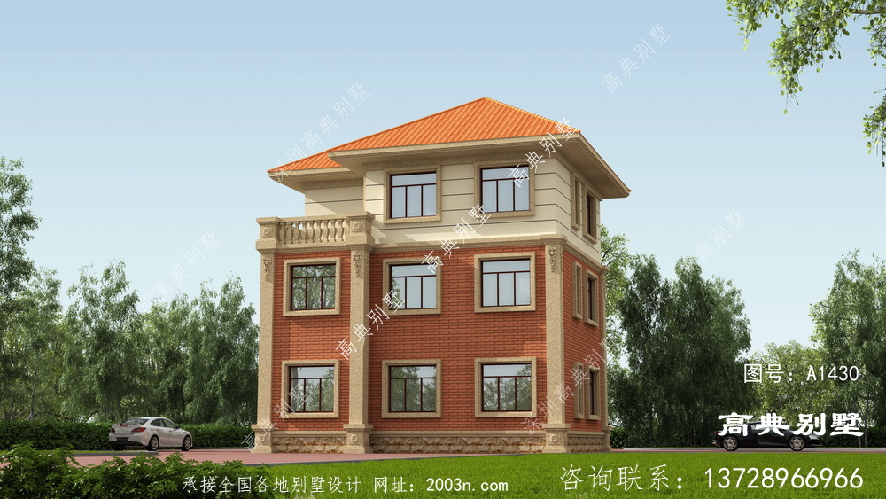 三層農村建別墅設計圖，采光效果優良