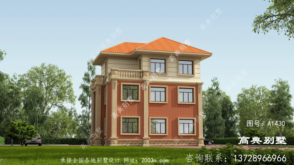 三層農村建別墅設計圖，采光效果優良