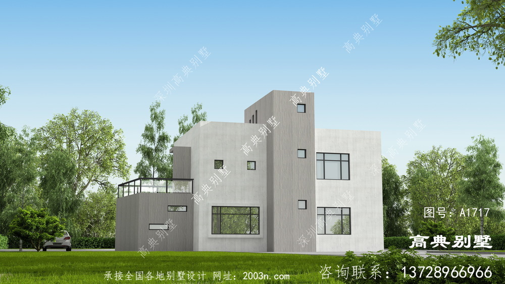 有打算建造一棟兩層現(xiàn)代風(fēng)格平屋頂別墅嗎？
