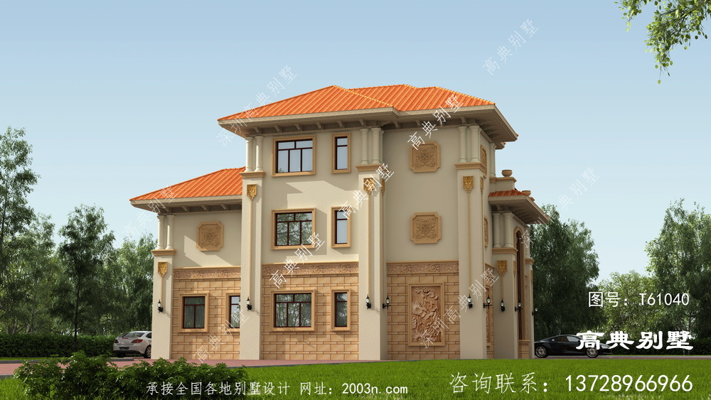 經典復式三層歐式風格別墅住宅設計圖