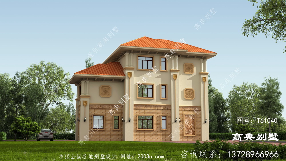 經典復式三層歐式風格別墅住宅設計圖