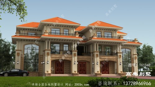 豪華歐式三層復式雙拼別墅施工圖及設計