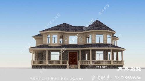 歐式風格兩層別墅設計效果圖