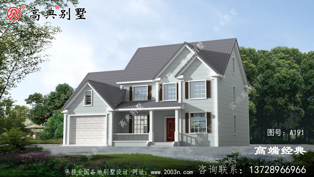 儋州市二層樓別墅設計圖，造價45萬，2020最新設計