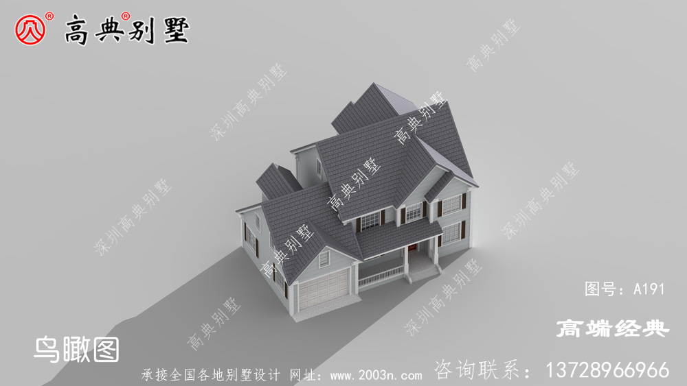 儋州市二層樓別墅設計圖，造價45萬，2020最新設計