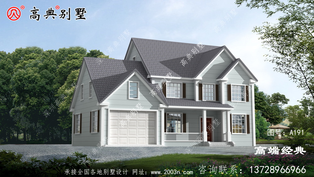 儋州市二層樓別墅設計圖，造價45萬，2020最新設計