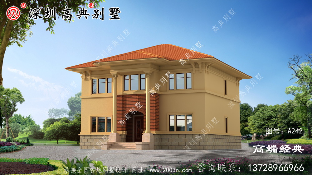 農村二層樓簡單大氣圖紙，讓城里人羨慕吧