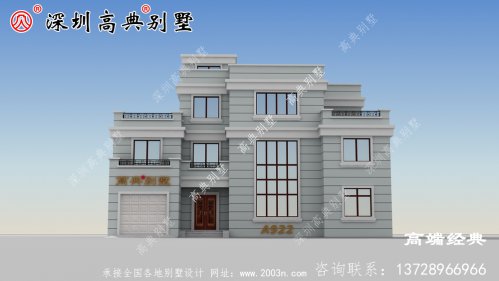 現代歐式風格自建別墅設計圖，建筑非