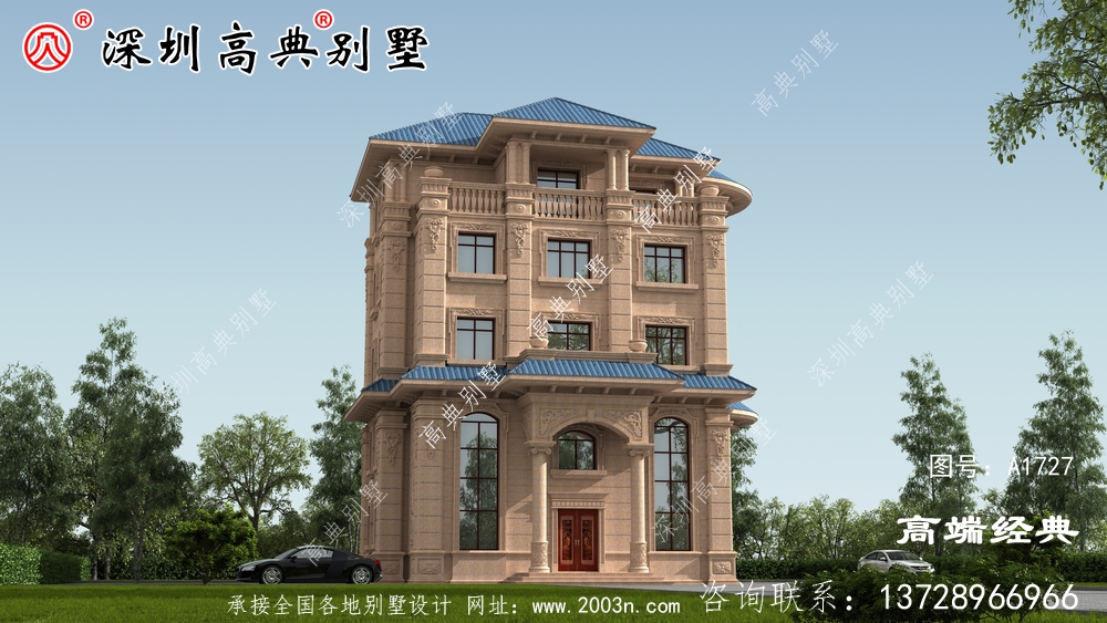 私人定制的五層現代別墅，非常有氣質有格調，建棟在老家絕對萬里挑一。