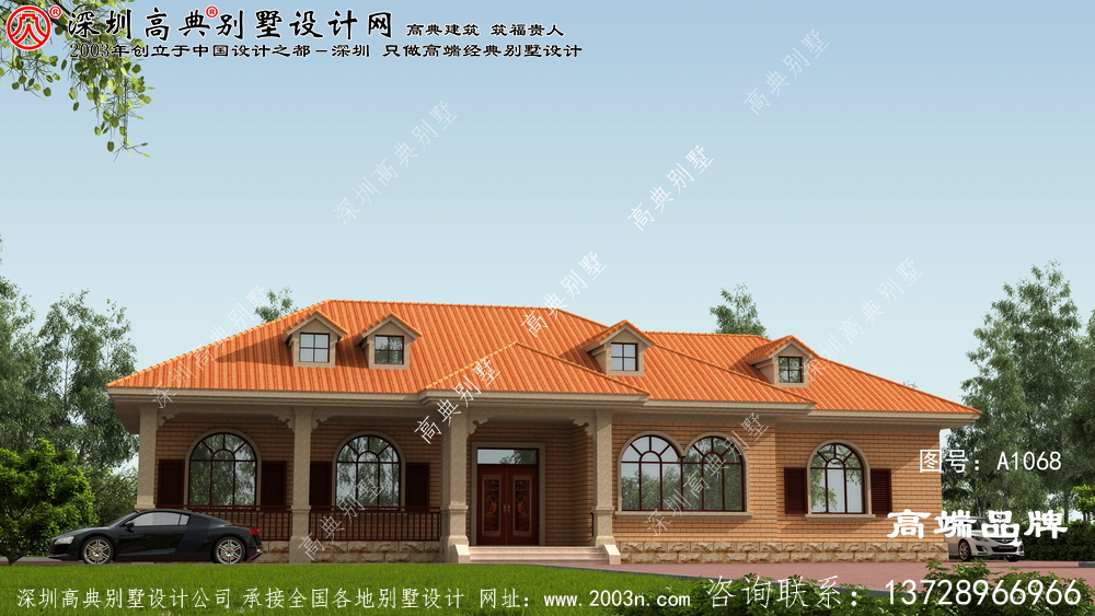 一層平房設計圖，簡單又溫馨，農村人的理想居住戶型