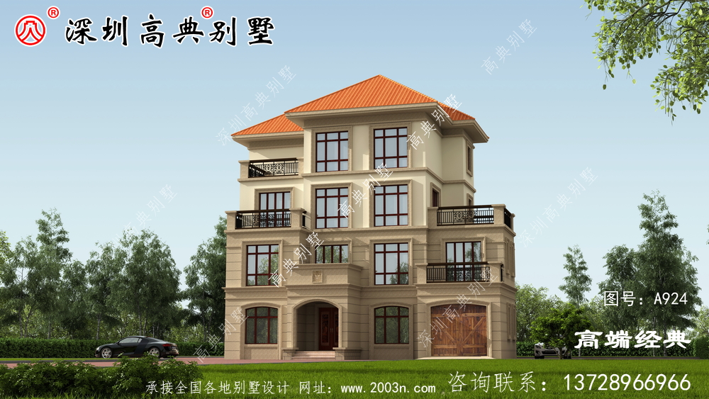 四層歐式別墅布局圖，追求舒適，兼顧精致優雅。