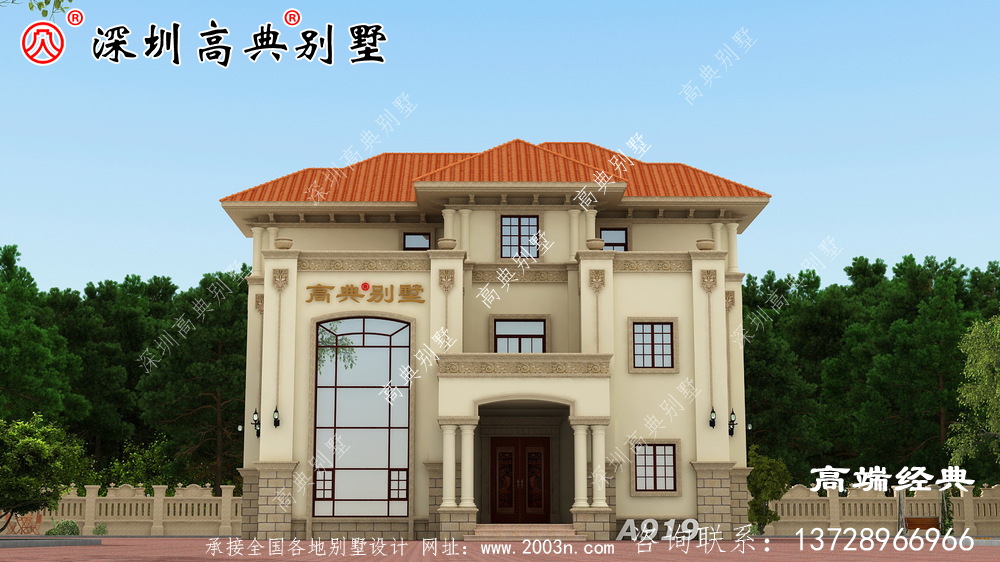 三層樓的設計圖農村簡單大氣，家庭多，可以這樣建造。