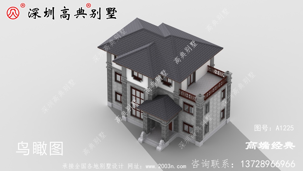 鄉(xiāng)村三層大氣別墅圖片，建這樣的房子，出去肯定有面子。